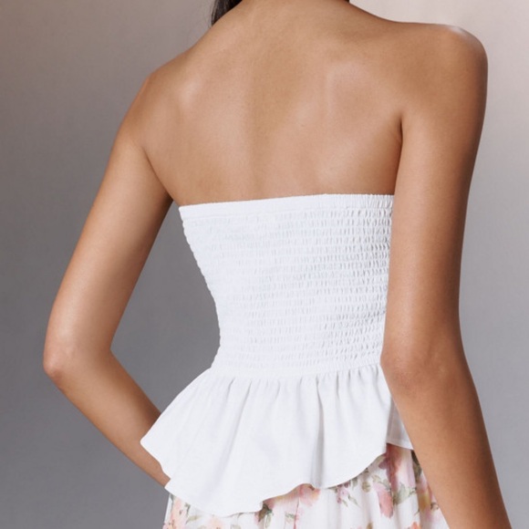 Porridge Ruffled Peplum Strapless Corset Top - Picture 2 of 4